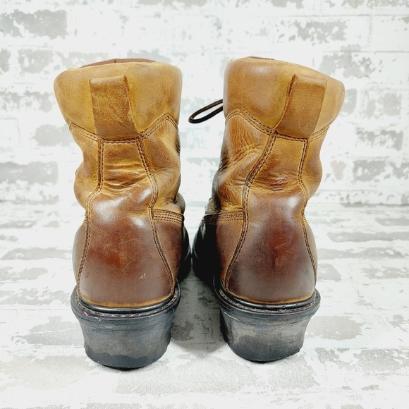 Justin Boots Brown Distressed Leather Gore-Tex Lace Up Ankle Boots E681 main image 12